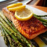 roasted salmon with asparagus and lemon