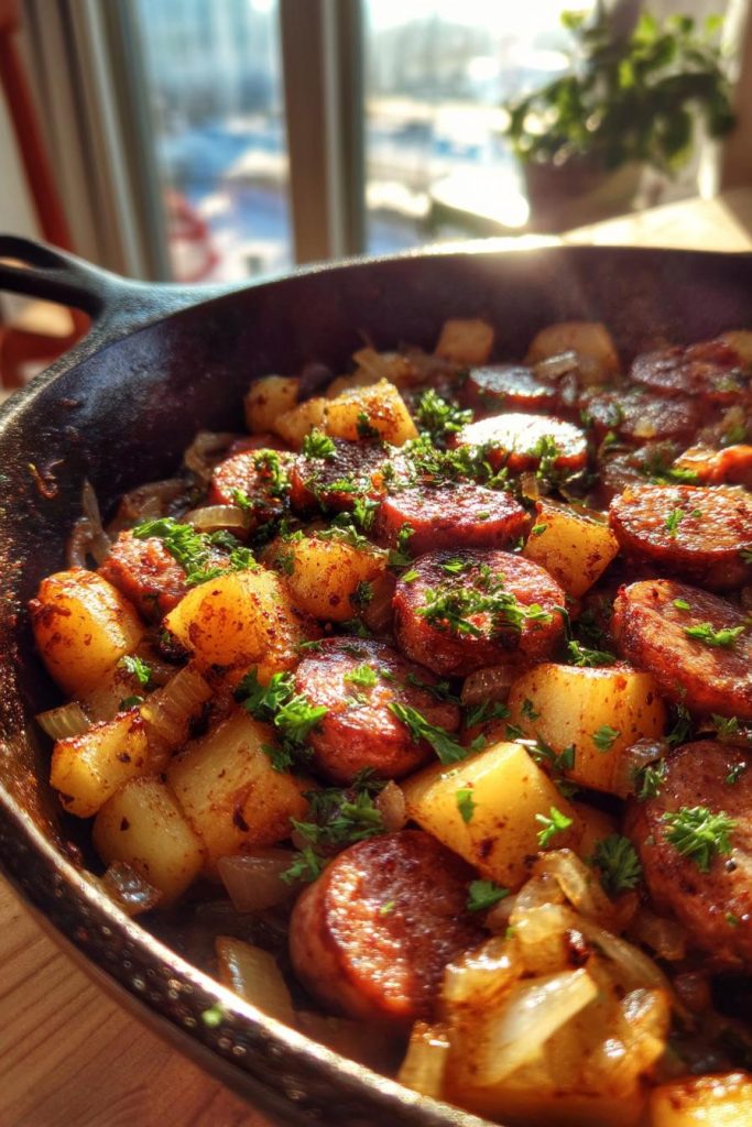 sausage and potatoes skillet