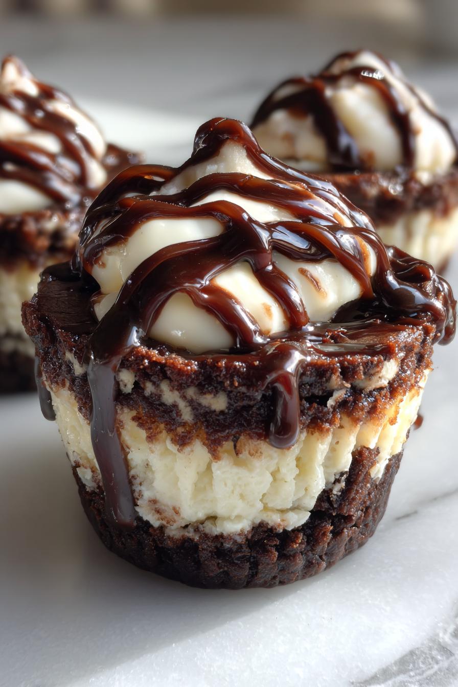 loaded brownie cheesecake dessert cups