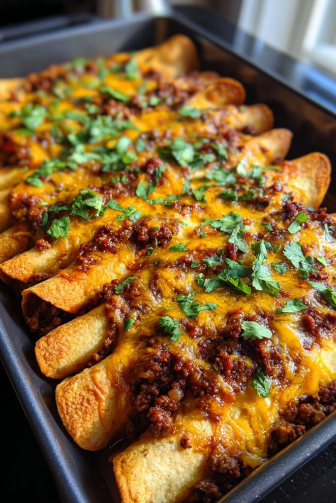 beef mince taquito bake